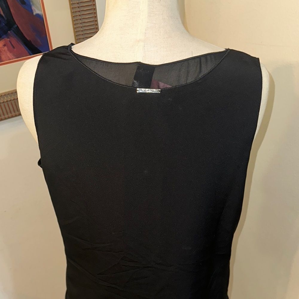 Chico’s Black Label Sleeveless Fringe Top Size 1-Med - Picture 8 of 10